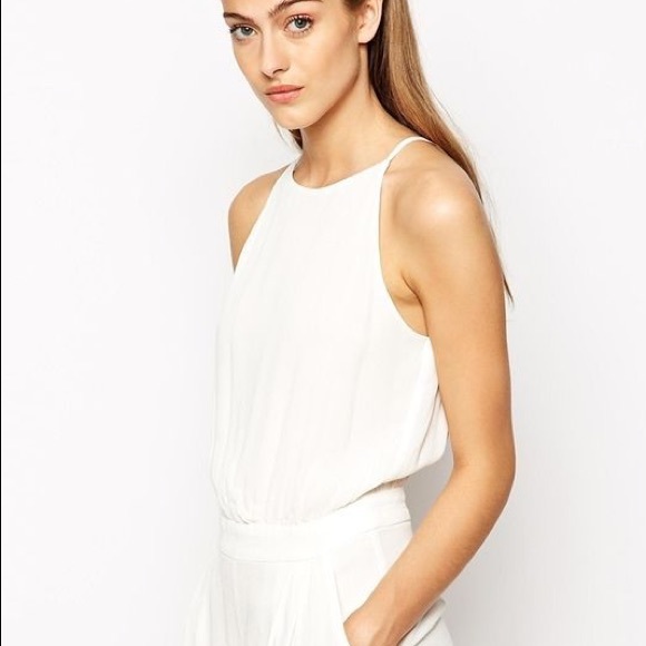 Mango White High Neck Playsuit Romper - Picture 2 of 2